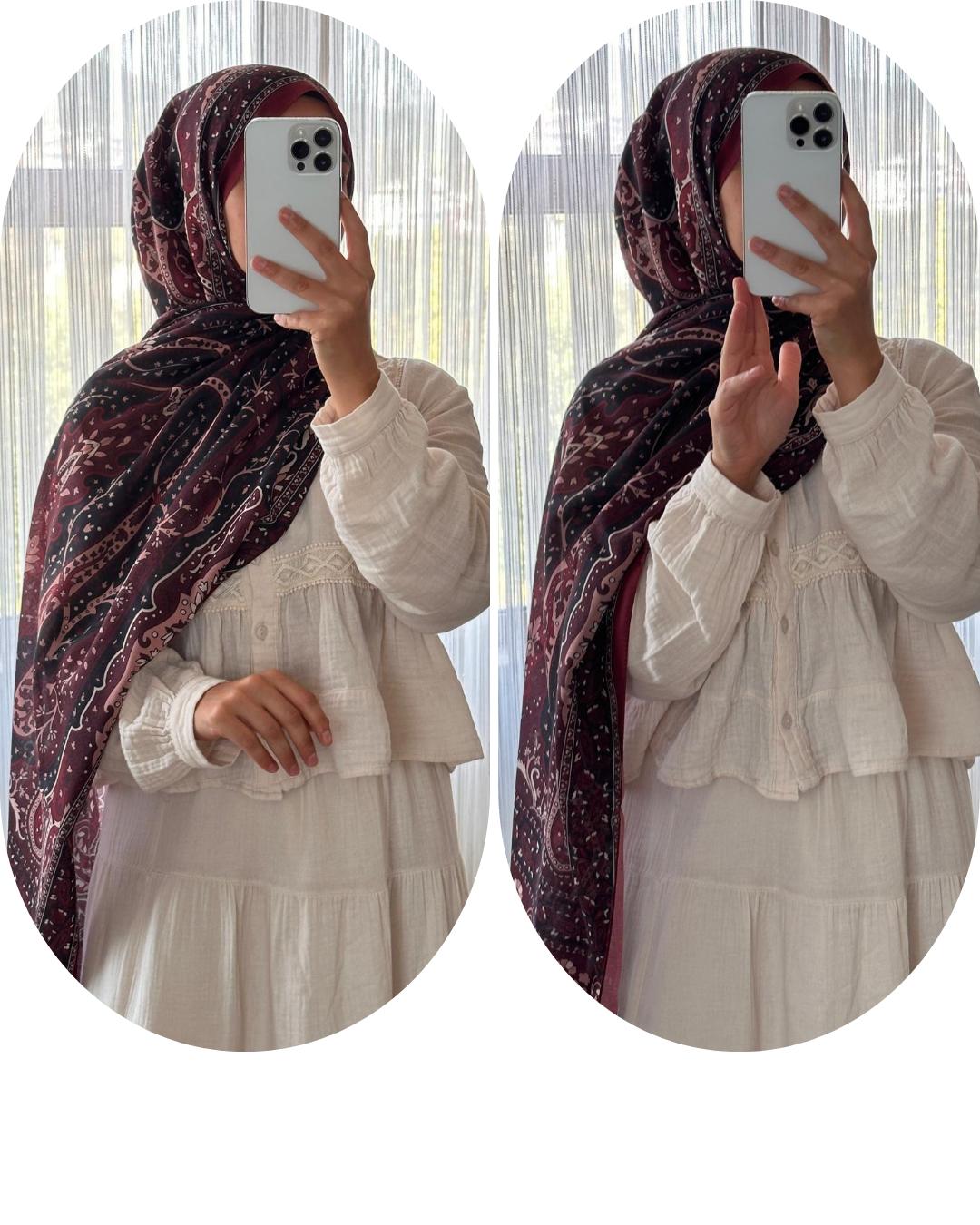 PAMUKLU SOFT DESEN ŞAL-BORDO