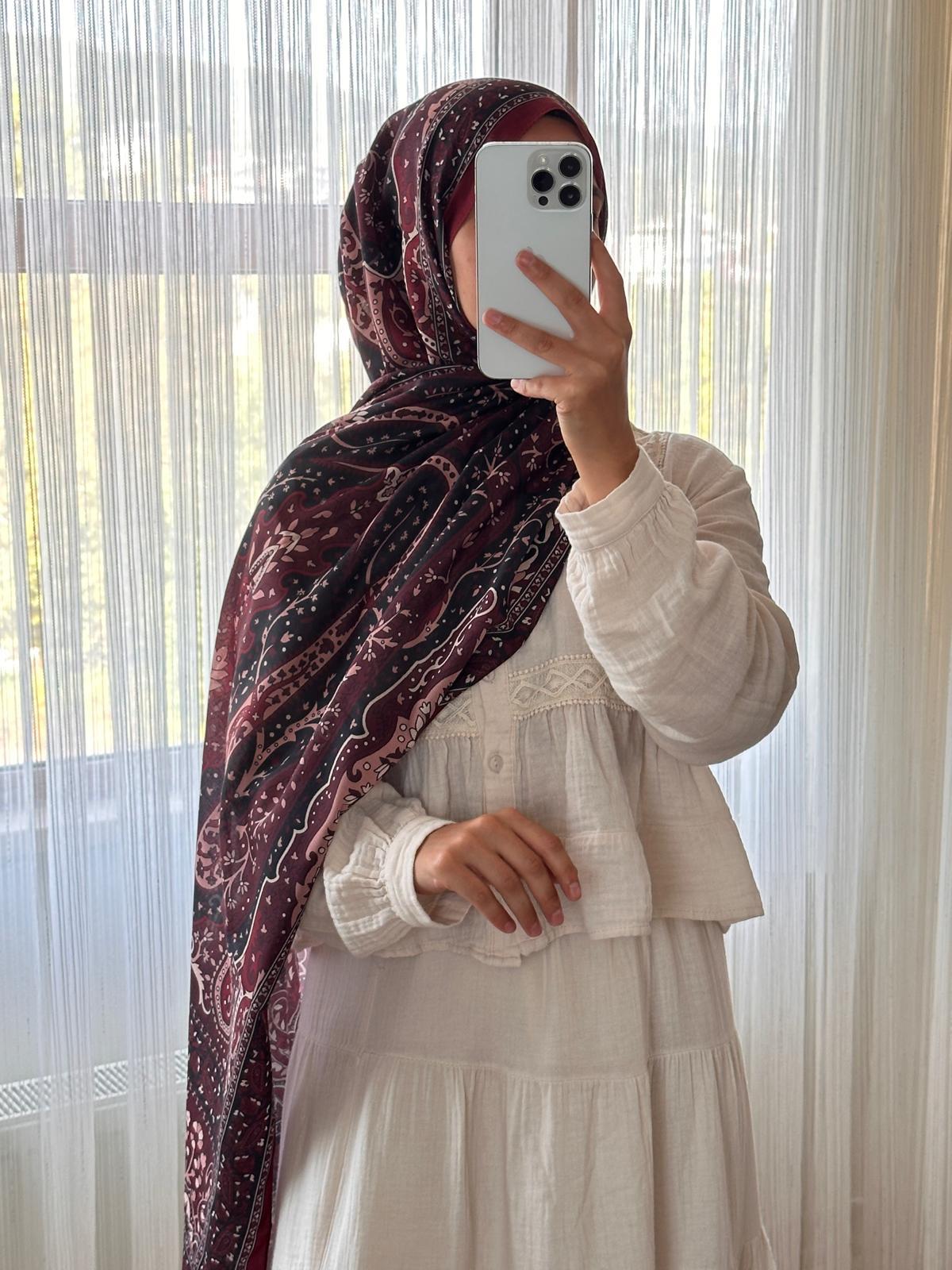 PAMUKLU SOFT DESEN ŞAL-BORDO