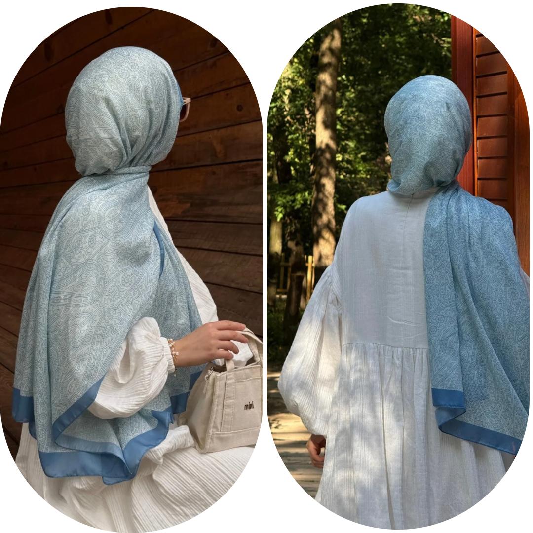 PAMUKLU SOFT İNCİ DESEN ŞAL-OKYANUS