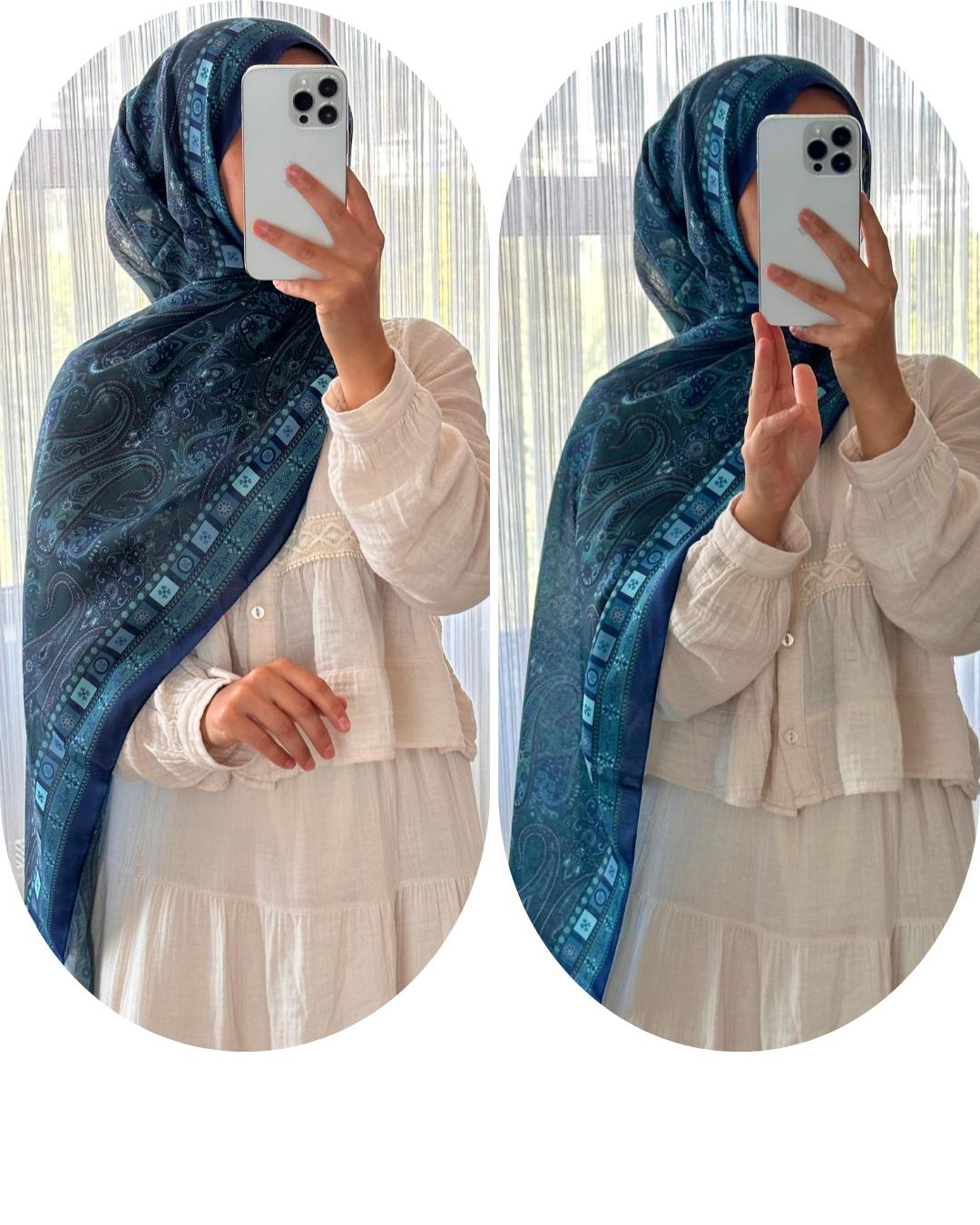 PAMUKLU DESENLİ ŞAL-DENİZ ESİNTİSİ