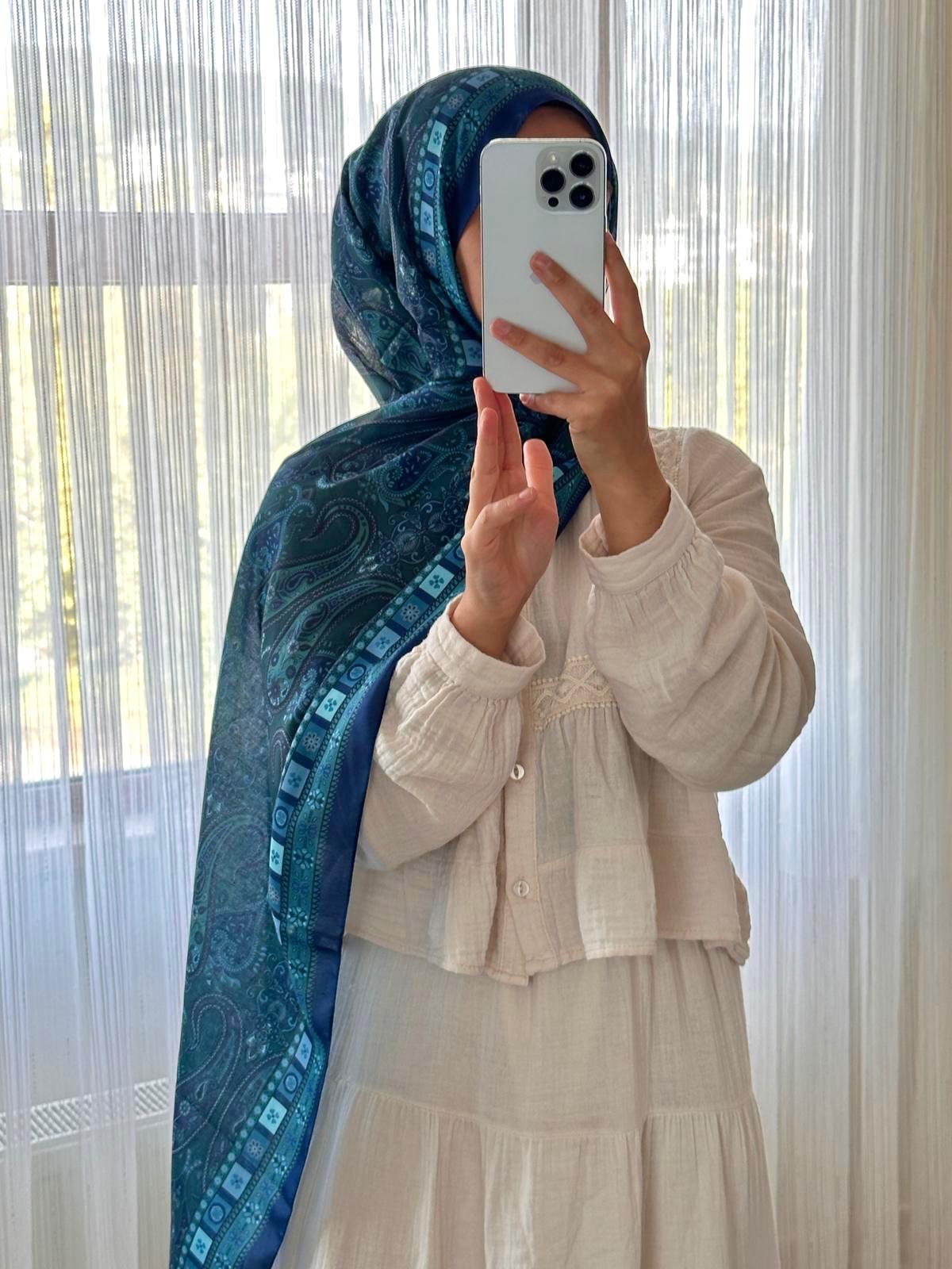 PAMUKLU DESENLİ ŞAL-DENİZ ESİNTİSİ